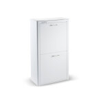 Don hierro - panier � linge audrey, 100l, 3 compartiments, m�tal blanc, design moderne -