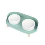 Double bol d'alimentation cou prot�ger bol en c�ramique antid�rapant pour animal de compagnie chien chat ...