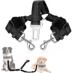 Double ceinture pour 2 chiens - laisse rflchissante rglable de scurit en nylon elastique - harnais ...
