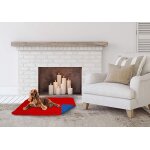 Double - face coussin pour chien 60x100cm rouge bleu royal