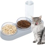 Double gamelle chat sur�lev�e, inclinable a 15 bol pour chat anti - vomissements bol pour compagnie a ...