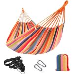 Double hamac de voyage, rouge + jaune