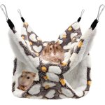 Double hammock for chinchilla, ferret, hamster, guinea pig, rat and mouse � 34 x 34 cm � warm nest, cage ...