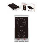 Double plaque � induction laqu�e 2900w affichage temp�rature led digitale boutons tactile minuterie et ...