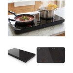 Double plaque � induction - laqu�e - 3500 w - double foyers - commande digitale - temp�rature r�glable ...