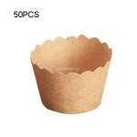 Doublures de cupcake en papier artisanal marron, 50 pices, tasses de cuisson, livraison directe