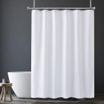 Doublure de rideau de douche blanche imperm�able de qualit� sup�rieure - tissu durable, facile d'entretien, ...