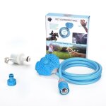 Douche de bain pour animaux de compagnie, pulv�risateur de massage, brosse de t�te de douche de toilettage ...