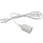 Douille e27 avec fil - 3pcs support de lampe pour ampoule avec bague de fixation cordon prise electrique ...