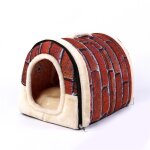 Doux chaud lit de chat hiver nid de canap�, portable iglou maison pour animaux de compagnie pour chats, ...