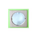 Downlight encastr� 1xe27 9x18. 8x18. 8 cm s / bom. cuadrad. niquel cut 17d