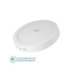 Downlight led jade surface 18w blanc 1620lm rond avec capteur