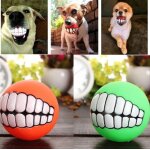 Drle chien balle dents silicone jouet mcher son chiens jouer jouets fournitures pour animaux de compagnie ...
