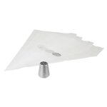 Dr. oetker 1377 lot de 4 poches a douille et une douille de nol, douille motif cristaux de glace, acier ...