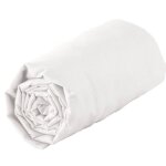 Drap housse 100 % coton 57 fils blanc 120x200 cm