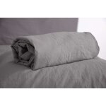 Drap housse 100% microfibre lav�e anthracite 140 x 190 cm