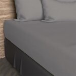 Drap housse 90x190 cm en coton 57 fils soleil d'ocre gris