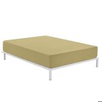Drap housse alexandra house living marron clair 150 x 190 / 200 cm