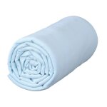 Drap housse b�b� coton bio bleu lit b�b� 60 x 120