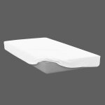 Drap housse en coton 57 fils 70x140 cm bebe blanc, par soleil d'ocre