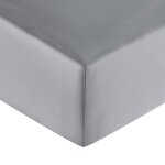 Drap housse coton argent 140x190 cm