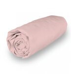 Drap housse en coton percale 200x200 cm camille rose, par songe de camille