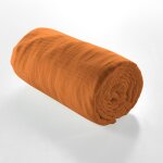 Drap housse double gaze de coton caramel 140x190cm
