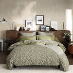 Drap housse en lyocell vert kaki 140x190cm