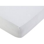 Draps housse matelas enfants jersey 100% blanc 90 x 200