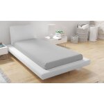 Drap housse microfibre 90 x 200 cm - gris