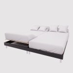 Drap housse tpr en coton 57 fils 2x80x200 cm uni blanc, par soleil d'ocre