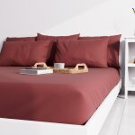 Drap housse uni 140x190 cm zzz rouge