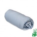Drap housse viscose bambou 90x190 couleur - ciel