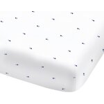 Drap housse x / cm breizh imprim�� en % coton blanc oeko - tex