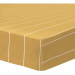 Drap housse x cm stripes % coton oeko - tex caramel