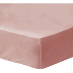 Drap housse x / cm uni coton lav�� % coton lav�� oeko - tex nude