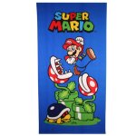 Drap de plage super mario bleu 70 x 140 cm (taille taille unique, couleur bleu royal)