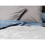 Drap plat 180x290 cm brod� navigateur par sylvie thiriez