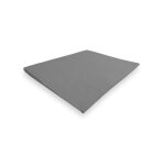 Drap plat en coton 260x300 cm percale gris, par soleil d'ocre