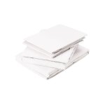 Drap plat en coton lav� coton blanc x