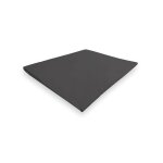 Drap plat en coton percale 260x300 cm camille anthracite, par songe de camille