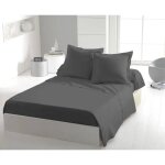 Drap plat - home linge passion - microfibre 82 g - 180 x 290 cm - 1 personne - anthracite