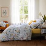 Drap plat percale de coton floral