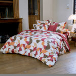 Drap plat percale de coton g�om�trique