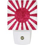Drapeau national japonais, drapeau solaire r�tro chin�, veilleuse led avec capteurs du cr�puscule a l'aube, ...