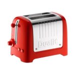 Dualit lite 26221 - grille - pain - �lectrique - 2 tranche - rouge tr�s brillant
