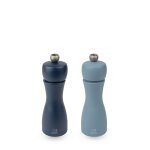 Tahiti duo de moulins a poivre et a sel manuels en bois, air, 15 cm