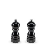 Duo de moulins a poivre et a sel manuels en bois laqu� noir 12 cm - 4. 75' paris
