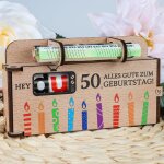 Duplo cadeau en bois pour 50e anniversaire - bote cadeau dcorative - ide de cadeau pour 50e anniversaire ...