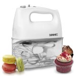 Duronic hm4 we batteur lectrique cuisine  main 400w 5 vitesses avec fonction turbo compartiment de ...